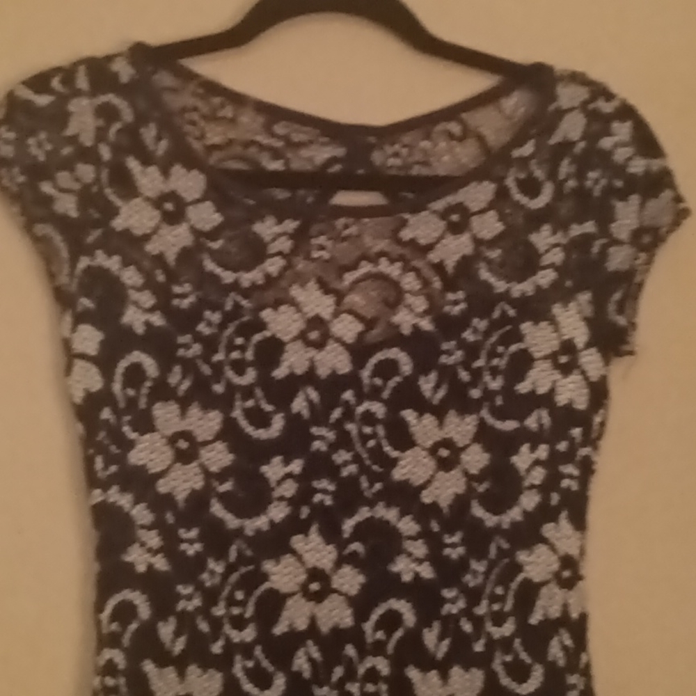 Navy blue lace dress